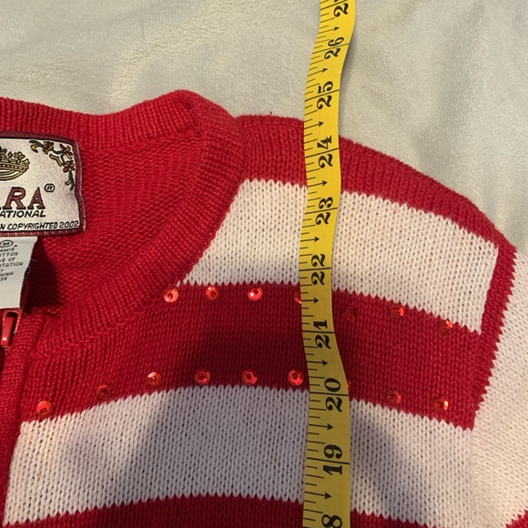 Tiara American flag Red White Blue Star zip Cardigan med ramie cotton - Picture 5 of 8